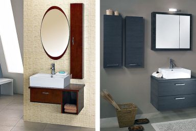 Wetroom with Sink with Mirror and Storage Ideas