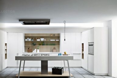 White Oak Modern Kitchen Furniture Set