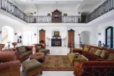 Awesome Chateaux Living Room with Luxury Sofas and Furniture