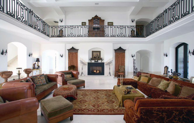 Awesome Chateaux Living Room with Luxury Sofas and Furniture