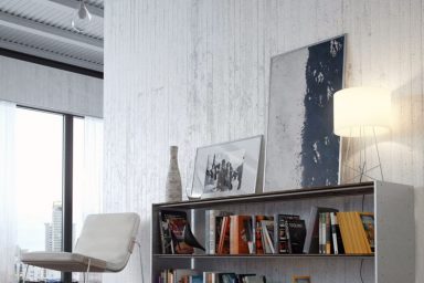 Casual White Lounge Library Design