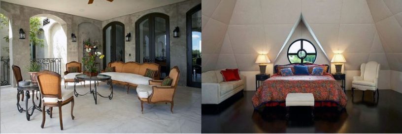 Fresh and Luxury Castle House Patio Bedroom
