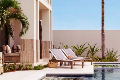 Tropical Sun Patio Infinity Pool Design Ideas