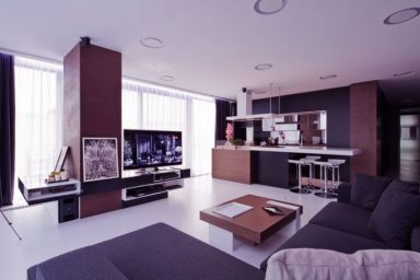 Awesome Black Brown Living Room Apartment