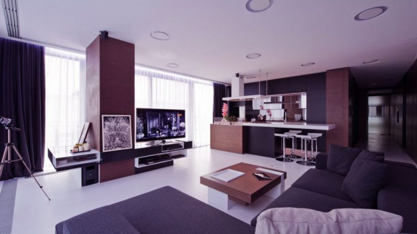 Awesome Black Brown Living Room Apartment