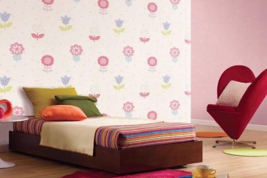 Beautiful Colorful Flower Wall Decal for Girls Room