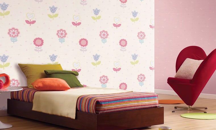 Beautiful Colorful Flower Wall Decal for Girls Room