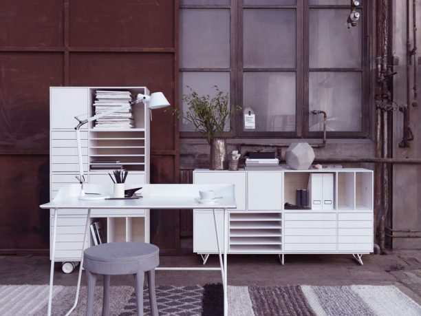 Brown White Home Office Design Ideas