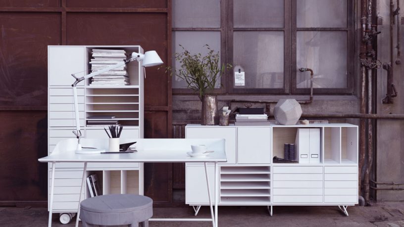 Brown White Home Office Design Ideas