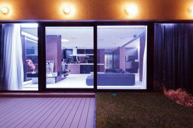 Contemporary Outside Space With Wood Deck