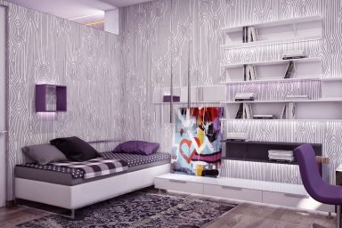 Modern Bedroom with Monochrome Color Scheme Ideas