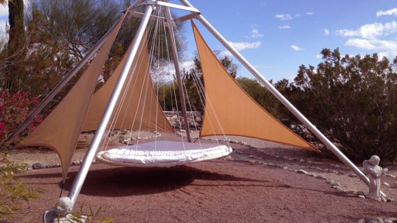 Modern Design Outdoor Floating Bed with Hammock