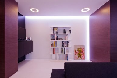 Modern White Bookcase in Reading Room