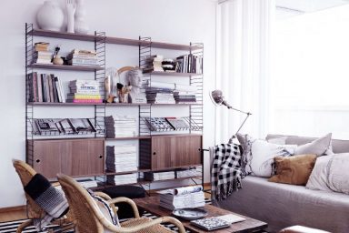 Neutral Classic Living Room Storage Design