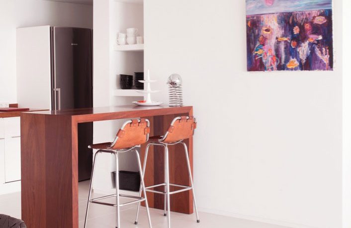 Small Wooden Breakfast Bar Table Kitchen