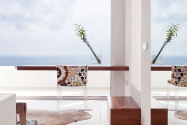 Sun Room with Cute Chair Flower Accent