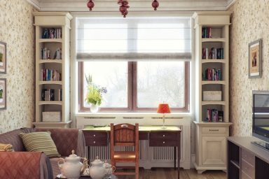 Elegant Living Room with Classic Chandelier