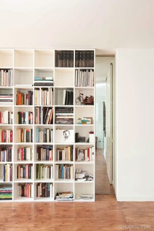 Modern White Book Storage Design