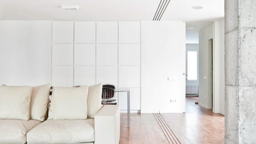 Modern White Sofa Open Living Room