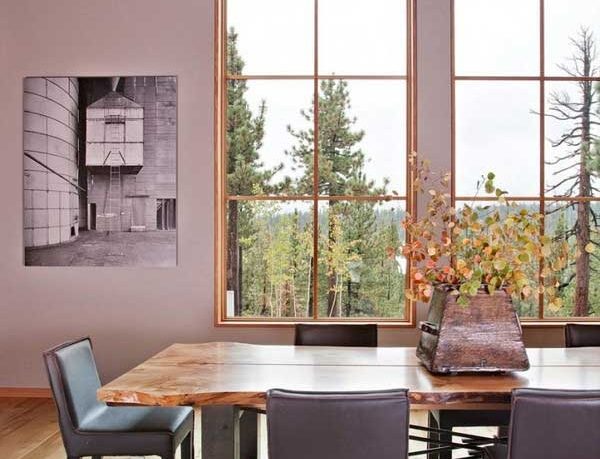 Bright Dining Room Design Ideas with Large Window