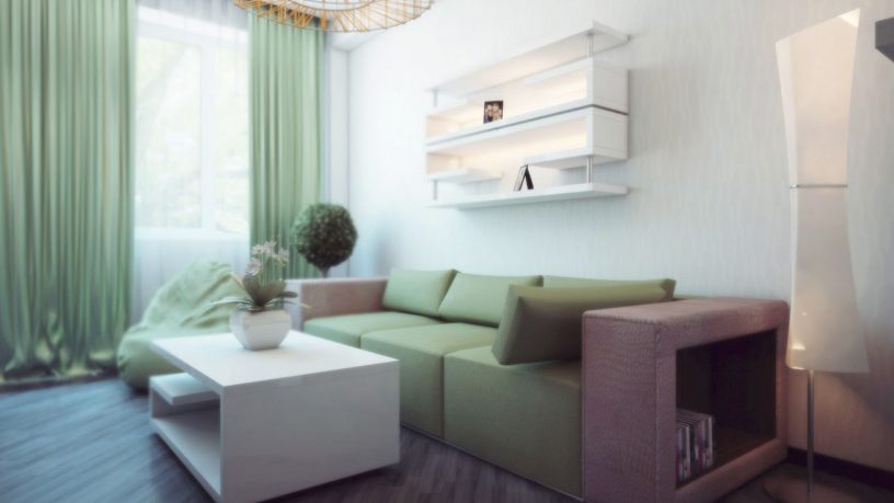 Bright Purple Green Living Room Ideas