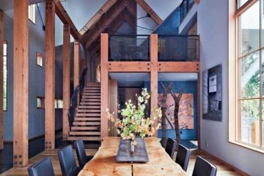 Elegant Dining Area Design Ideas with Natural Wood Table