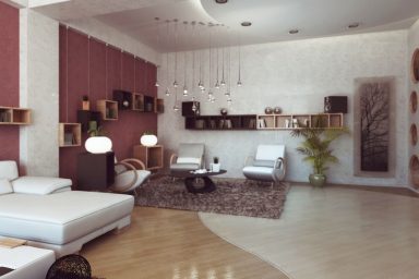 Modern Contemporary Lounge with Modern Ceiling Lights