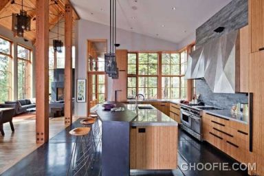 Modern Kitchen Design with Wooden Furniture