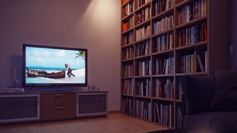 Walnut Entertainment Unit Furniture Living Room