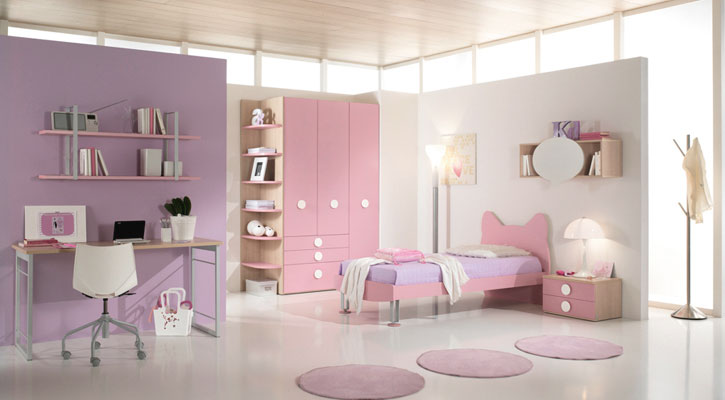 Beautiful Soft Color Pink Purple For girls Bedroom
