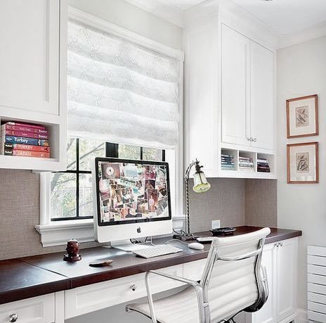 Contemporary White Office with Herman Miller Chair