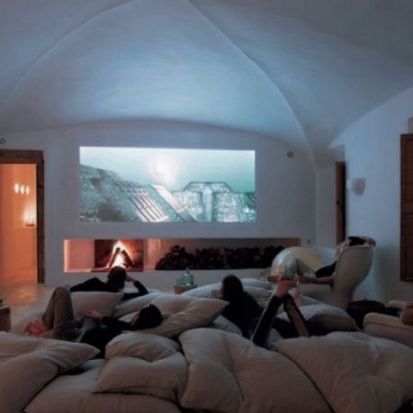 Cool Media Room Design with Comfort Sofa