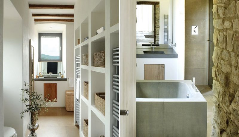Creative Spa Bathroom Divider Design