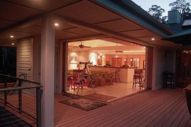 Elegant Outdoor Patio with Sleek Wooden Deck Design Ideas