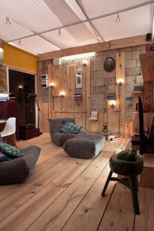 Fascinating Multimedia Library with Cozy Sofa Design Ideas