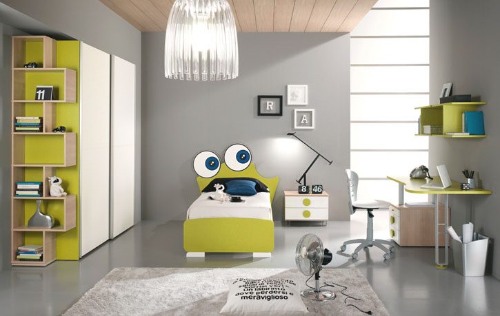 FunnyGreen Frog Bed for Kids Room