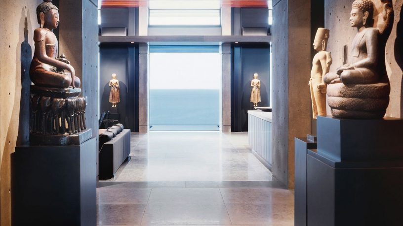 Hawaii Villa Interior with Hindu Statue