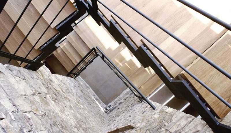 Modern Minimalist Open Wooden Staircase
