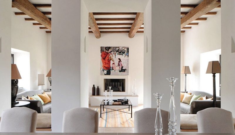 White Minimalist Classic Living Area