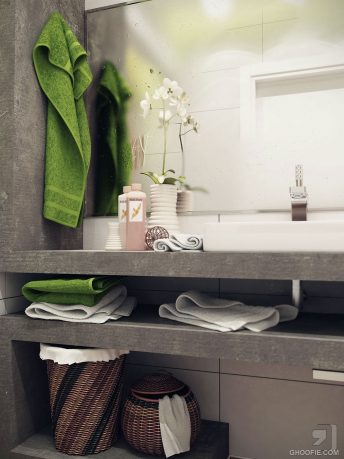 Bright White Small Bathroom Design Ideas