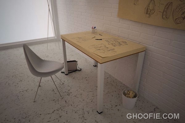 Charming Desk Design with Paper On it