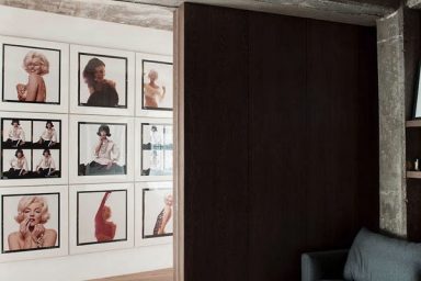 Cool Loft Interior Design with Decorative Pictures of Marilyn Monroe