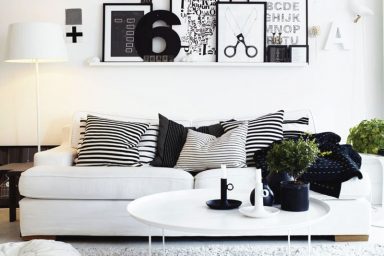 Marvelous Black White Living Room Interior Decorating