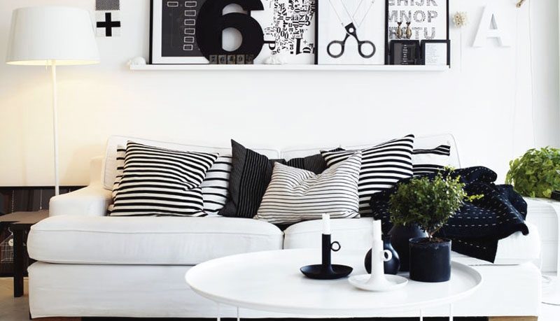 Marvelous Black White Living Room Interior Decorating