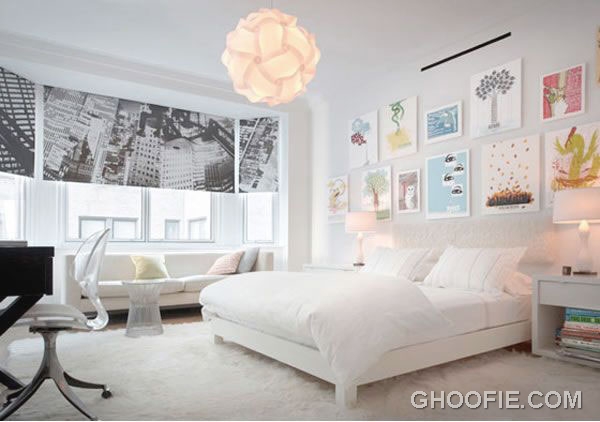 Clean White Bedroom Interior Design by Reese Roberts