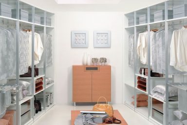 Clean and Bright Modern Walk in Closet Design