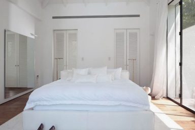 White Master Bedroom for Modern Family House Design Ideas