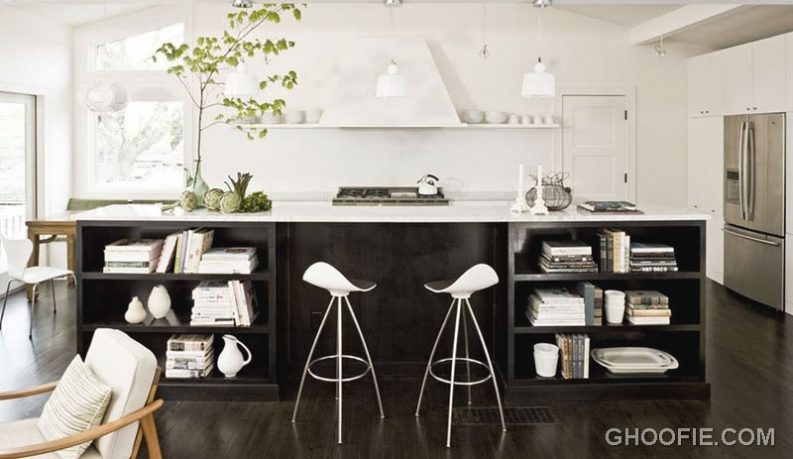 Contemporary Black White Kitchen Furniture Design