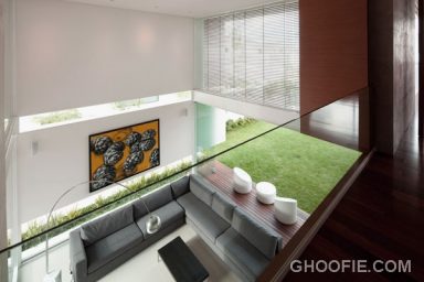 Contemporary Living Room with High Ceiling Design Ideas