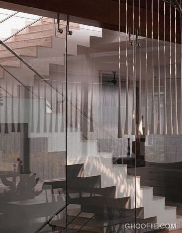 Contemporary Staircase Design Ideas with Glass Barrier